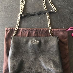 kate spade black leather purse